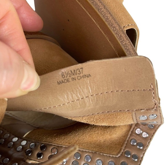 Vince Camuto Womens VC-Kemelly Peep Toe Ankle Booties Brown Womens Size 6.5 M - Picture 12 of 12